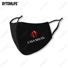Новинка 2021, Футбольная маска casa milan из полиэстера с принтом, моющаяся, дышащая, многоразовая, водонепроницаемая и Пыленепроницаемая