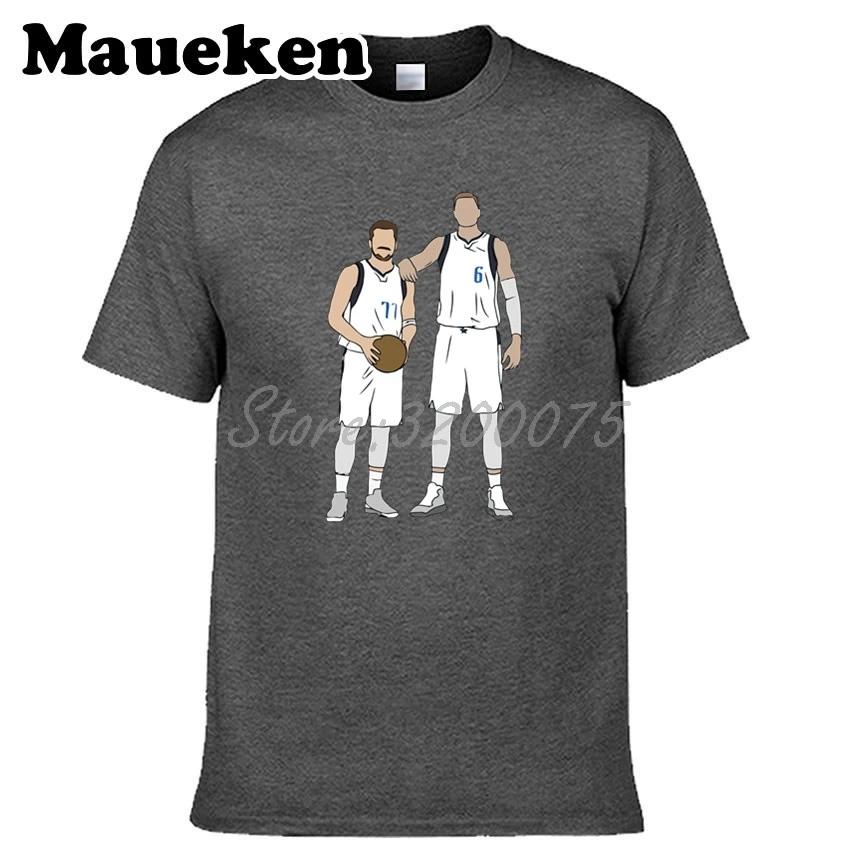 Мужская футболка в европейском стиле с двумя звездами Luka Doncic 77 X Кристапс