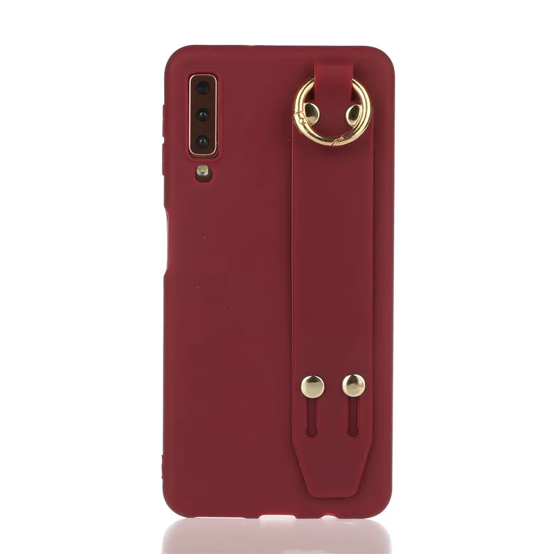 Ремешок на запястье чехол для телефона для samsung Galaxy A10 A20 A30 A40 A50 A70 A20E A10E A30S A50S Карамельный цвет чехол с браслет - Цвет: I
