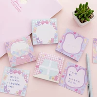 80 sheets cute pink candy unicorn memo pad sticky notes planner sticker paste kawaii stationery office papeleria school supplies