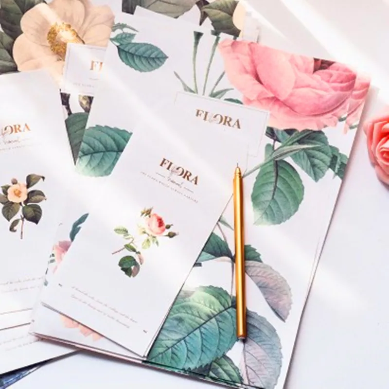 Творческий мультфильм романтический цветок Бумага наборы конвертов прекрасный