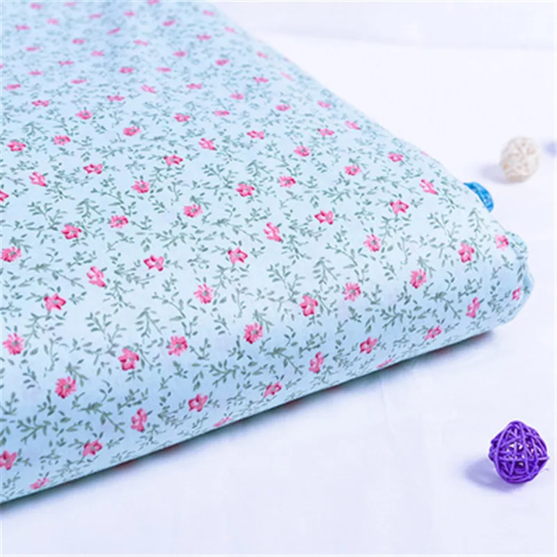 Хлопковая ткань с принтом Цветочный горошек Ткань Элегантные цветы ручной