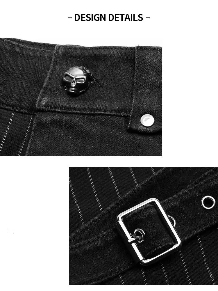 Панк Rave Для женщин Джинсовый Соблазнительные шорты с съемные подвязки PK297