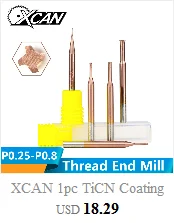 XCAN 10 шт. 3,175 мм хвостовик сферическая Концевая фреза Набор Карбид 2 Флейта спиральные фрезы ЧПУ гравировка фрезы