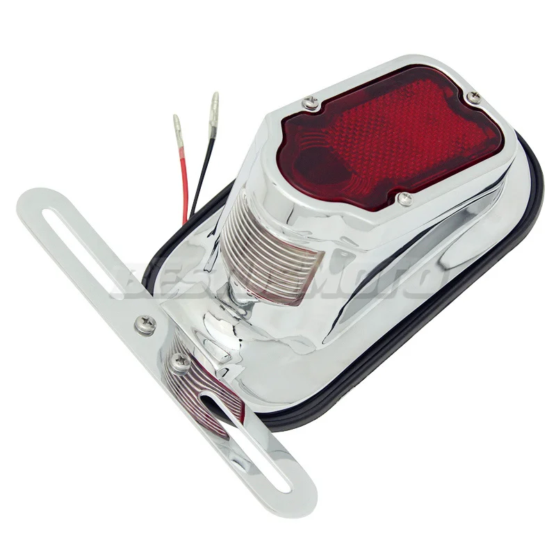 Мотоциклетная алюминиевая красная надгробная задняя фара для Harley Chopper Bobber Custom