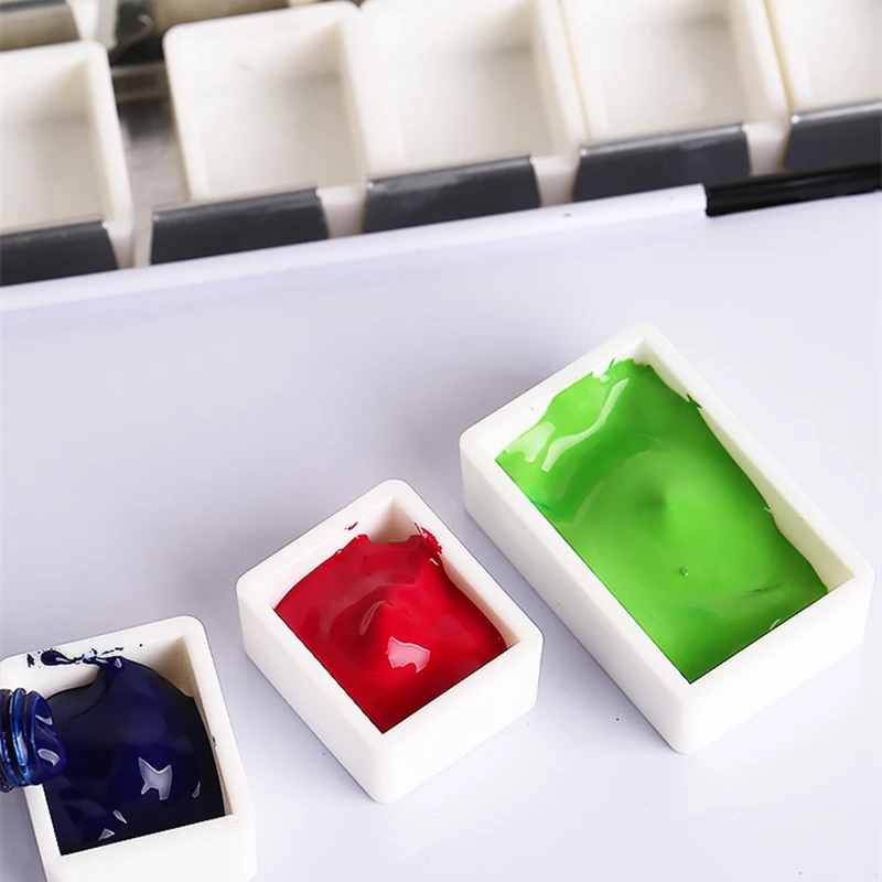 Pigment Storage Case with Empty Watercolor Paints Palette Metal Box 6/12 Full Pans and 12/24 Half for Art Painting Supplies | Канцтовары