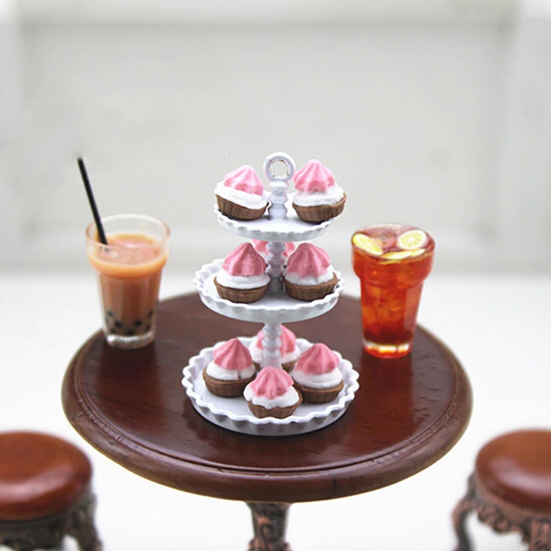 

9pcs 1/12 Mini Clay Cake Snack Simulation Dessert Food Model Toys for Doll House Decoration Doll house Miniature Accessories