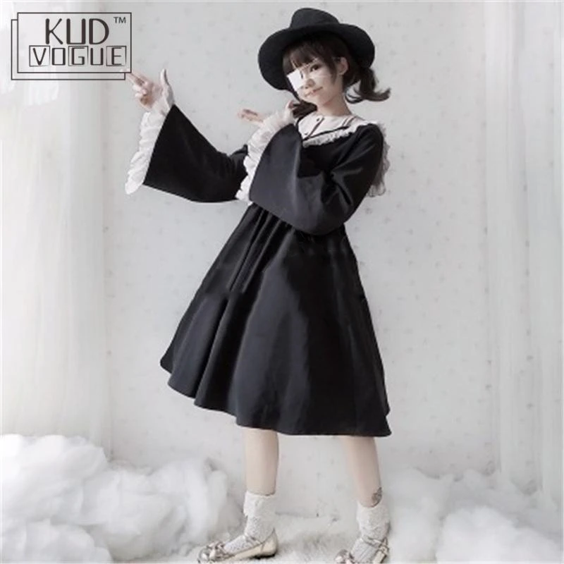 Платье для хеллоуина с длинным рукавом девочек темное холодное шикарное