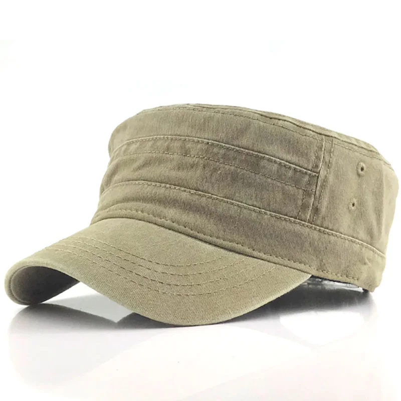 

Wholesale Hot Fashion Outdoor Unisex Casual Cotton Soldier Denim Hat Visor Solid 4 Color Cap