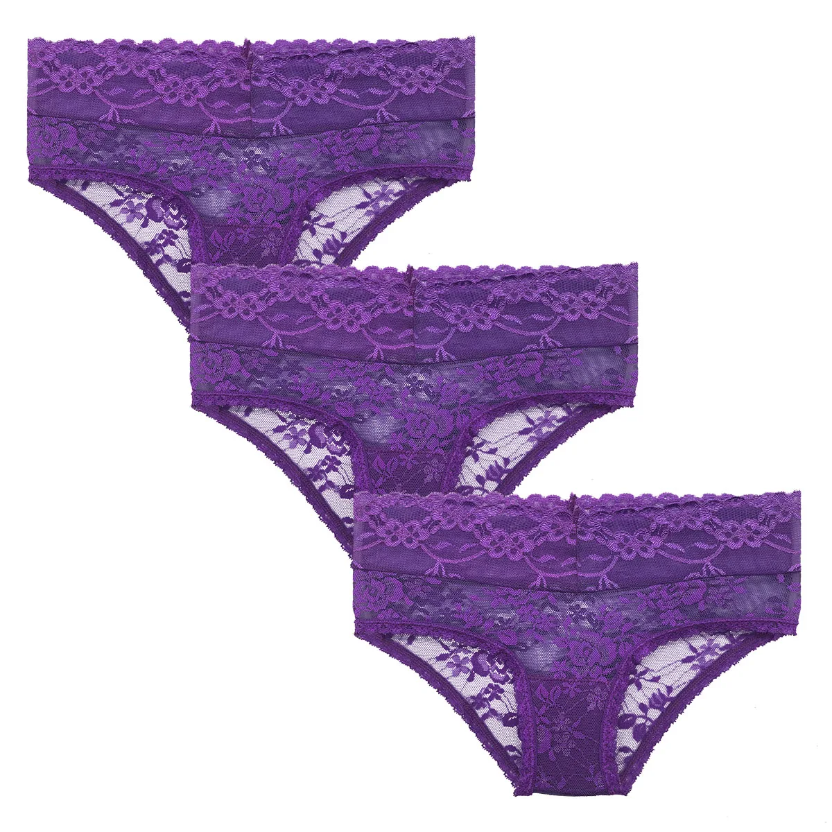 3 шт. высококачественные бесшовные кружевные женские трусы сексуальное дамское