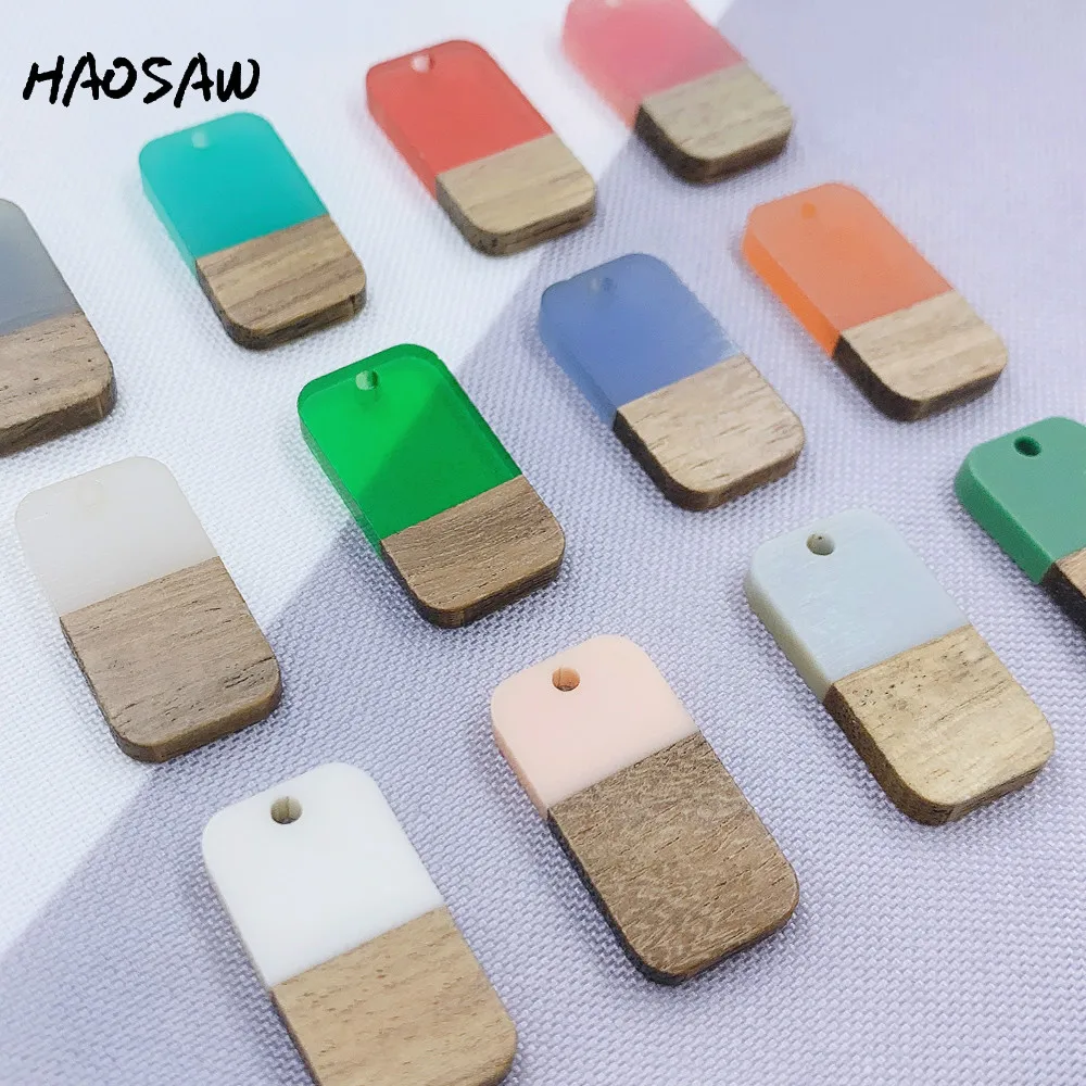 HAOSAW выбрать 6 шт./лот материал древесины/полу смолы/мульти дизайн/прямоугольной