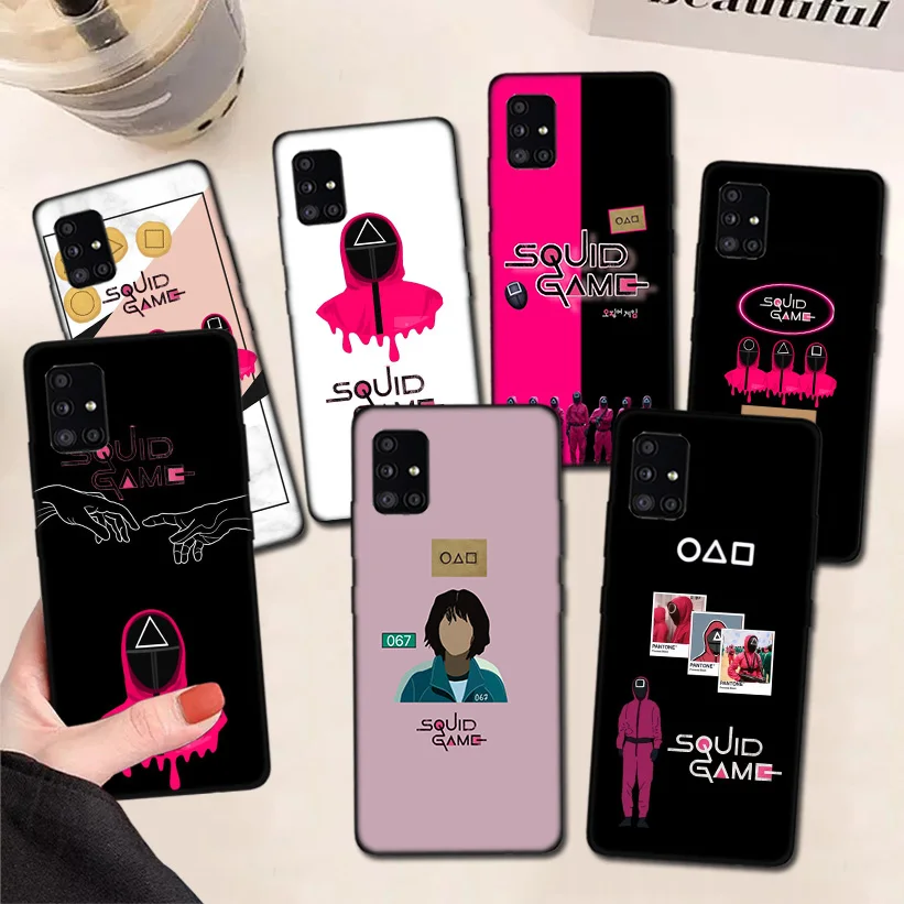 

Hot Squid Game TV Phone Case For Samsung Galaxy A51 A71 A50 A70 A81 A91 A30 A40 A20E A10S A6 A7 A8 A9 Back Cover Coque Funda