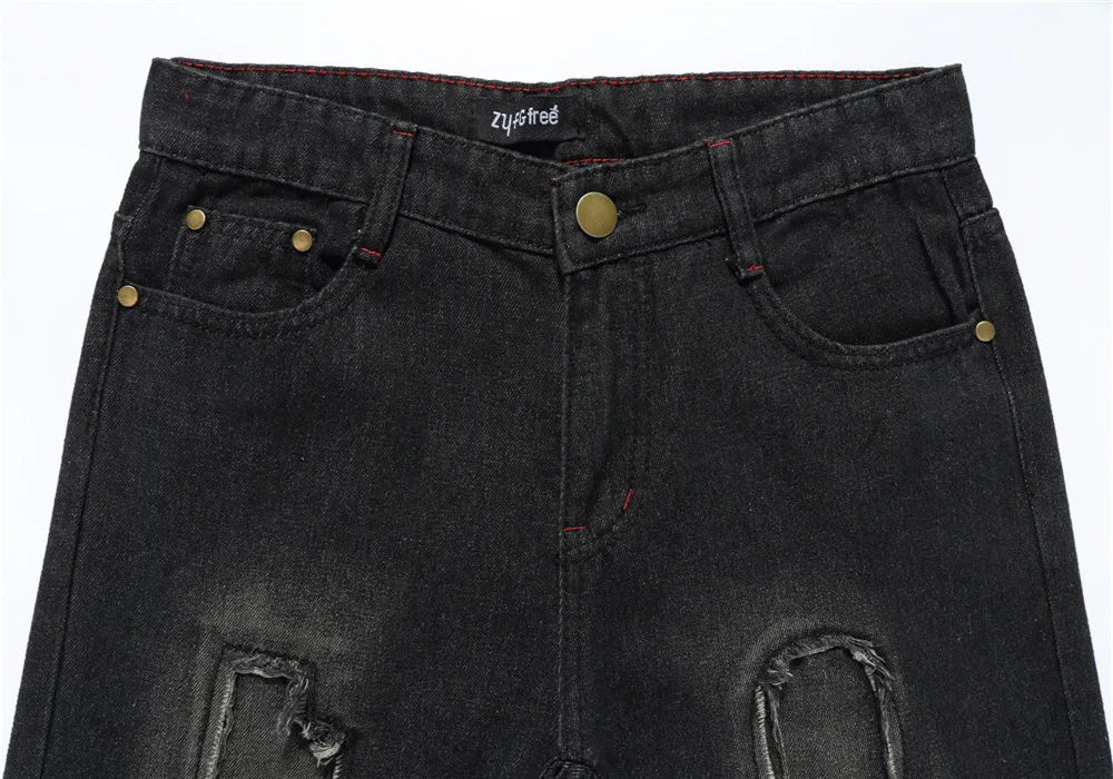 

Spring New Style Spodnie Jeansowe Ripped Stitching Fashion Baggy Jeans Trend Hip-hop Loose Men's Jeans Denim Pantalon