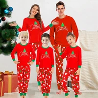 2021 new year family christmas matching pajamas set adult kids pyjamas baby romper merry christmas tree family matching outfits