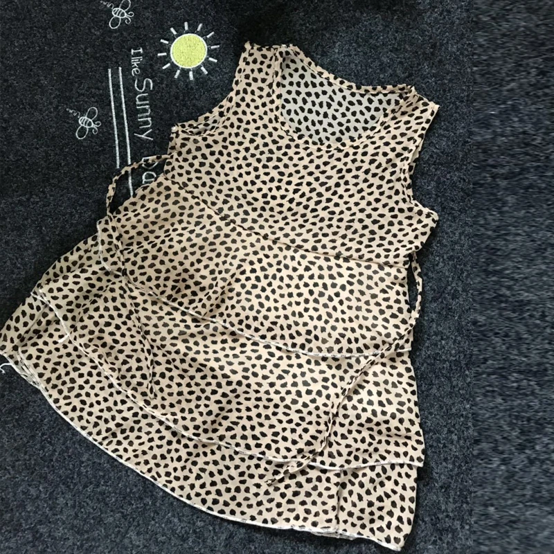 New Arrival Girls Fashion Dress Baby Clothes Leopard Polka Dot Cake Chiffon 0-7 Years Old Little Princess Costume | Детская одежда и