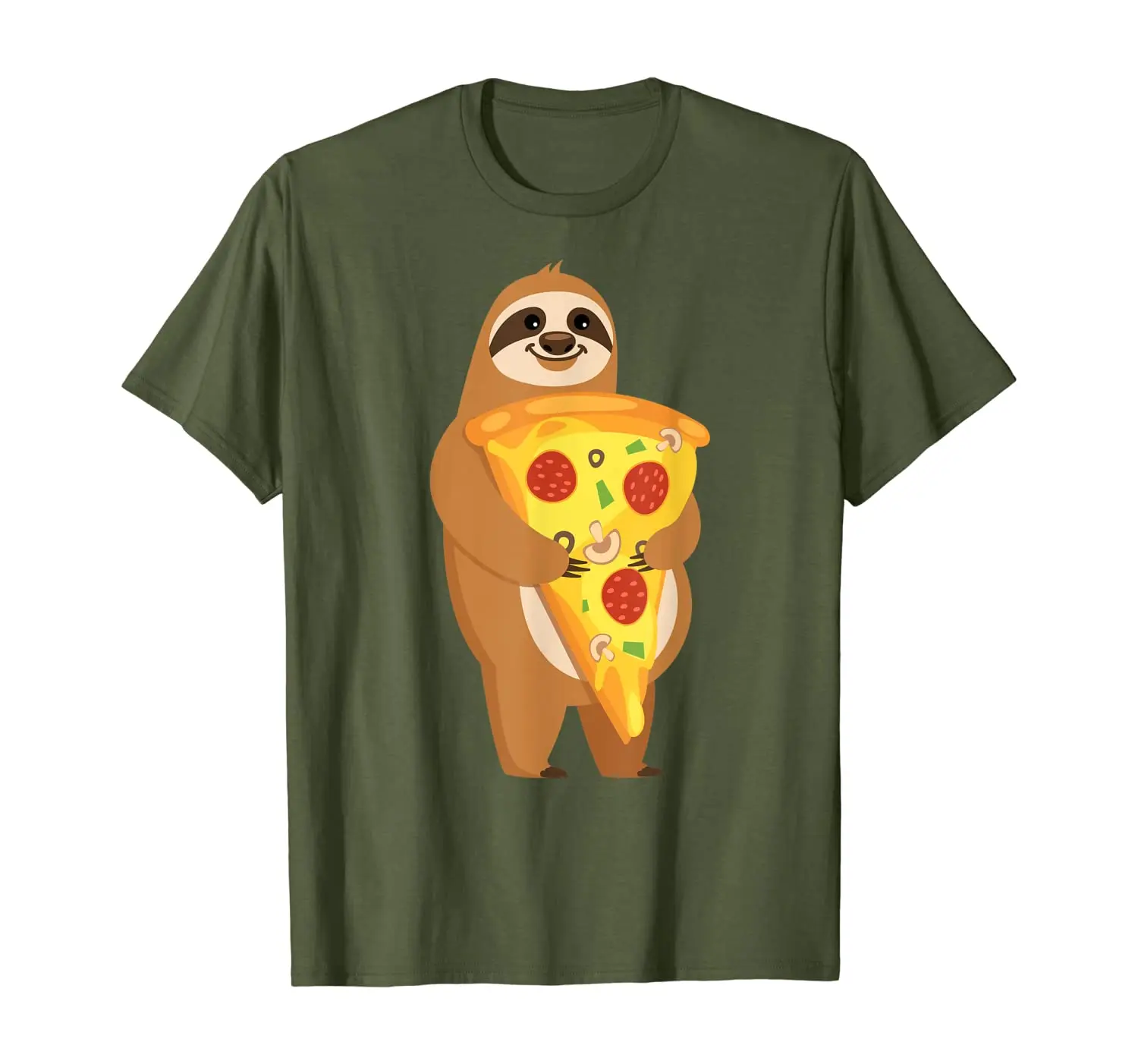 

Sloth Holding Pepperoni Pizza Foodie T-Shirt