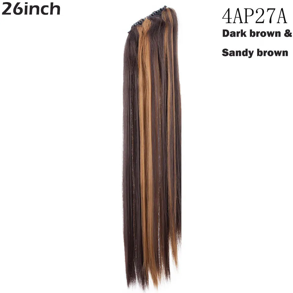 4AP27A S-noilite, 12-26 дюймов, заколка-коготь, конский хвост, наращивание волос, синтетический конский хвост, enxtension, волосы для женщин, конский хвост, шиньон - Цвет: 4AP27A