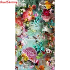 Алмазная вышивка цветы большого размера H2341