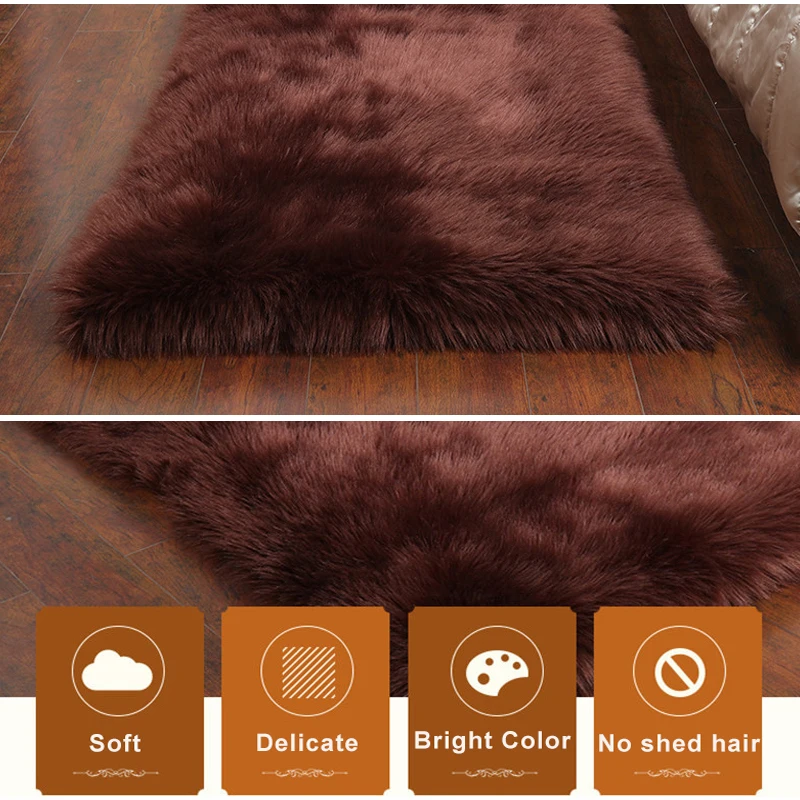 Имитация шерсти ковер плюшевые спальни ковры прикроватное пушистое одеяло Новое