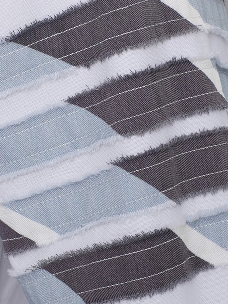 

2021 TB THOM Fashion Brand Shirts Men Slim White Striped Long Sleeve Casual Shirt Formal Cotton Oxford Solid Men's Clothing