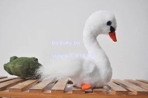Оригинальный белый лебедь моделирование животных вещи птица плюшевая игрушка