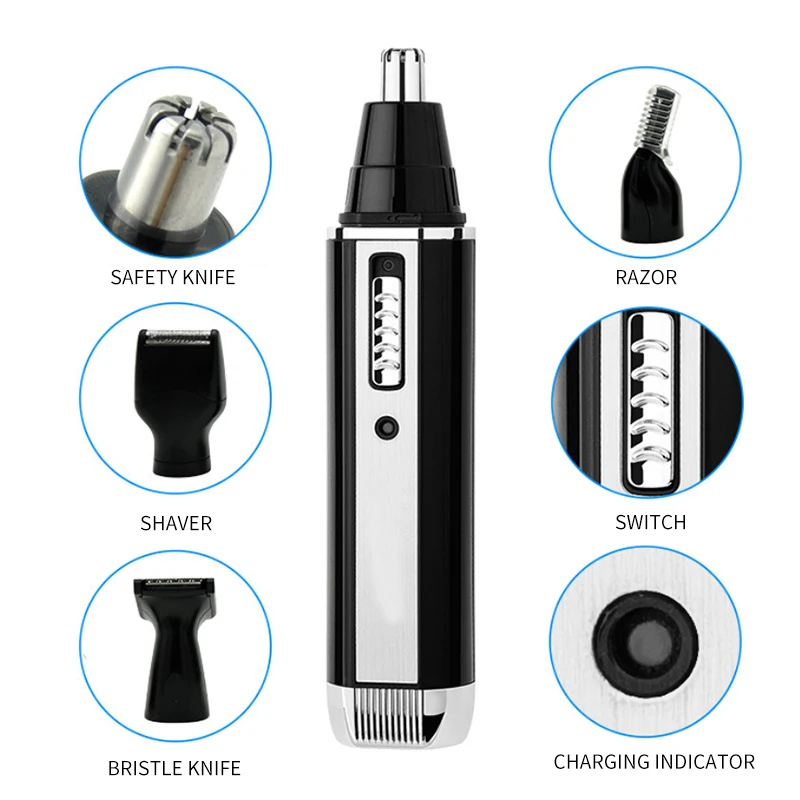 Триммер для волос в носу 4 1 многофункциональная электрическая машинка стрижки