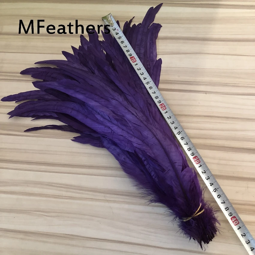 100 шт. пурпурный цвет Петух Куриные перья 35-40 см маска на Хэллоуин головной убор