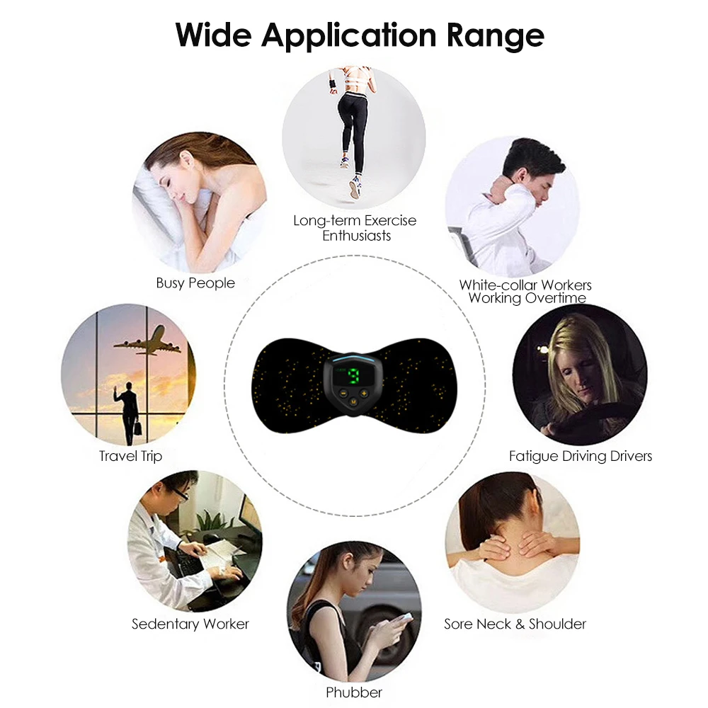 Массажер для тела беспроводной АБС стимулятор мышц умный цифровой массажер шеи