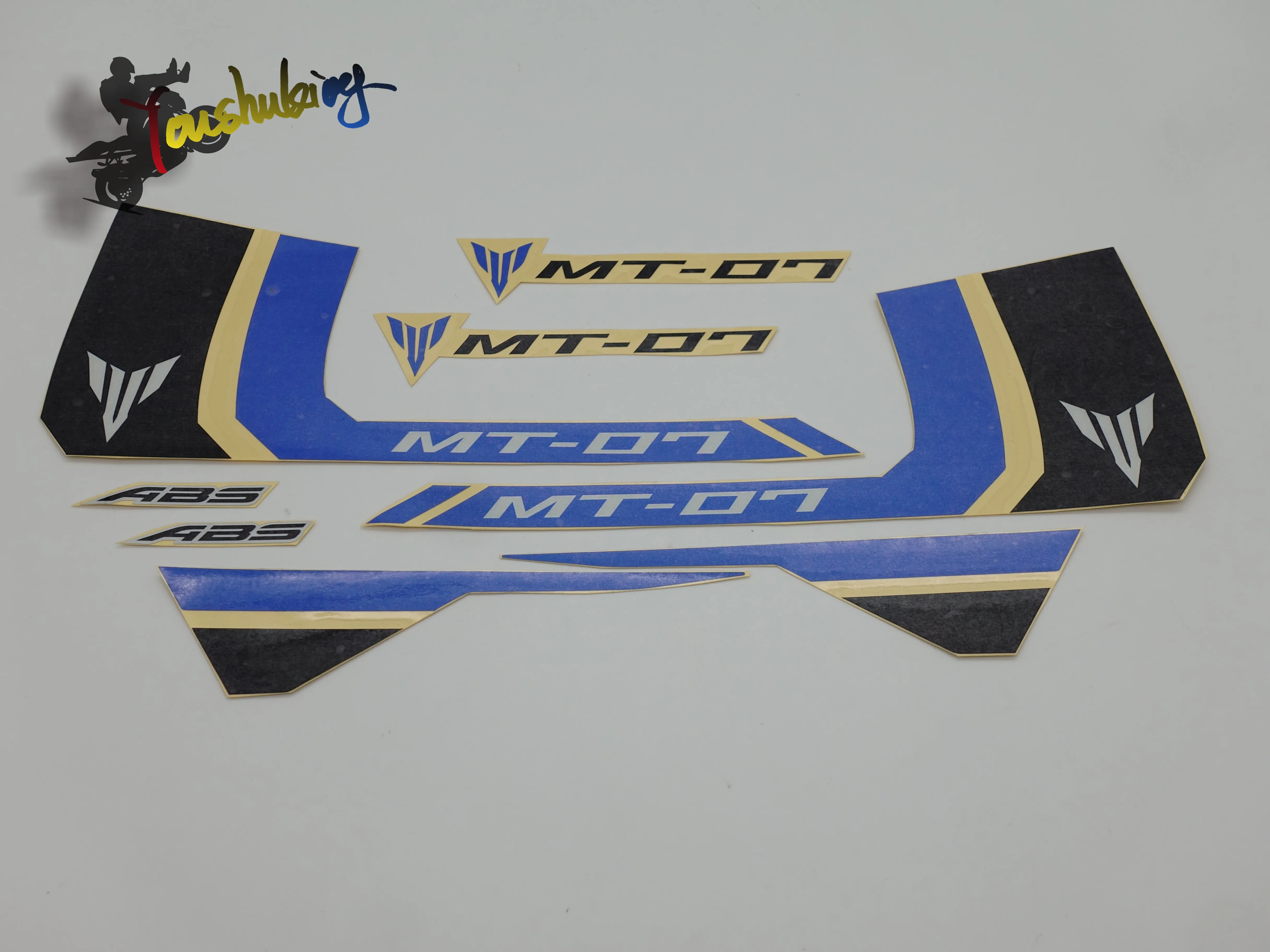 Черный отражательные переводные наклейки мотоцикл пригодный для MT 07 MT07 сделай