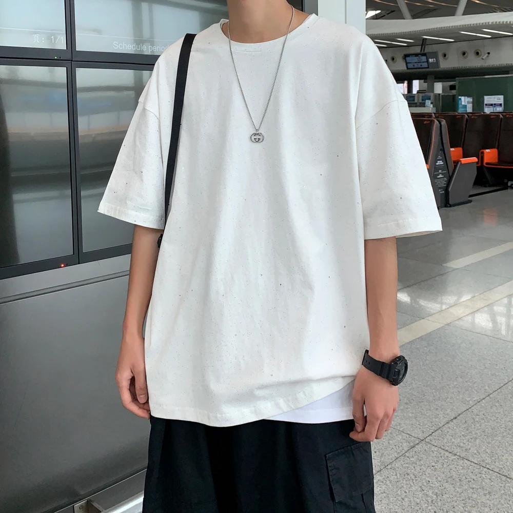 

Plus Size 5XL-M Summer Short Sleeve T Shirts For Men Clothes 2021 Fashion O-Neck Casual Loose Letter Tee Shirt Homme Streetwear