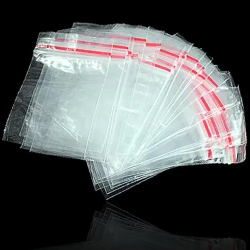 100 шт. компактные Переносные сумки для хранения мелких предметов с застежкой