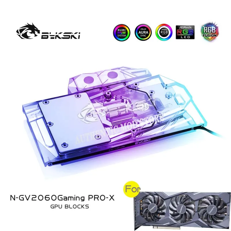 Bykski N GV2060GamingPRO X. Водяной блок GPU для видеокарт GIGABYTE RTX 2060 1660TI/1660 GAMING OC PRO 6G жидкий