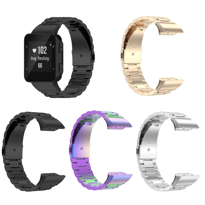 

Replacement Stainless Steel Metal Strap Watch Band for -Garmin Forerunner 30 35 35J ForeAthlete 35J Smartwatch Bracelet