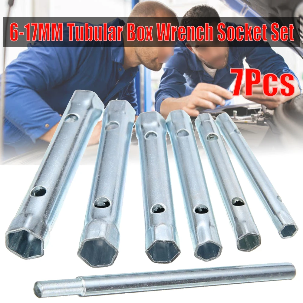 Набор торцевых гаечных ключей с трубчатой коробкой 6 17 мм двухконцевая Заглушка