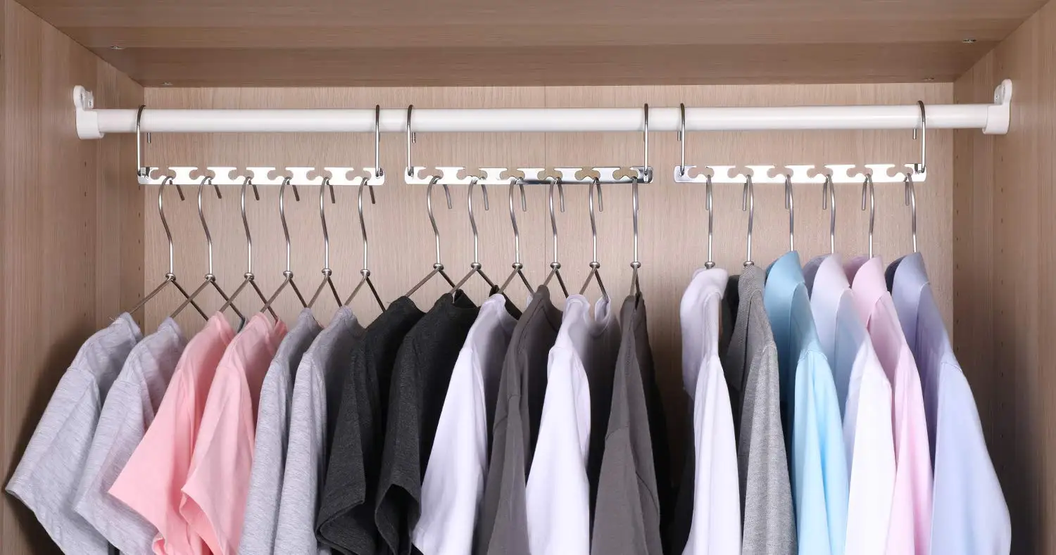 Новая Металлическая Волшебная вешалка экономит пространство чудо-шкаф для