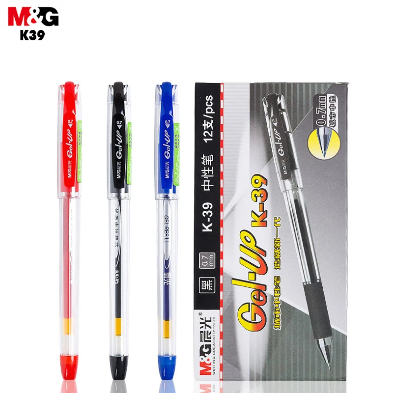 

20Pcs M&G 0.7mm Gel Pen Bullet Transparent Black Blue Red Ink Cartoon Gel Pen Office School Writing Student Supplies Stationery