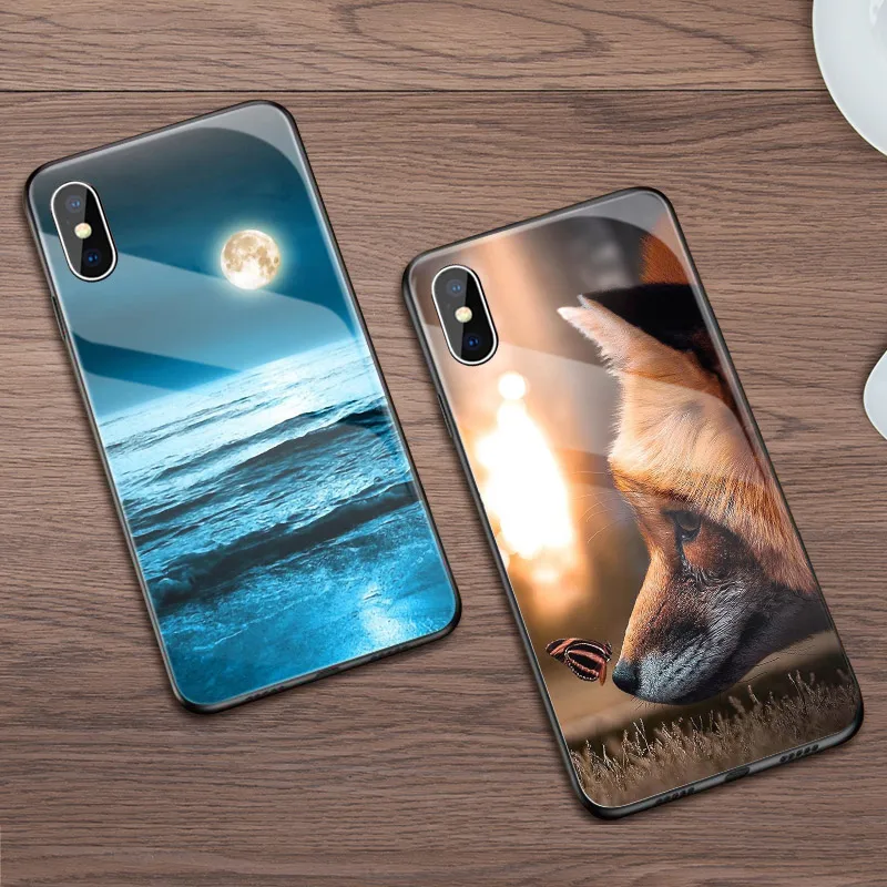 Чехол для iPhone 6 6S 5 SE 7 8 Plus 11 Pro Max суперъяркий глянцевый чехол из поликарбоната и ТПУ