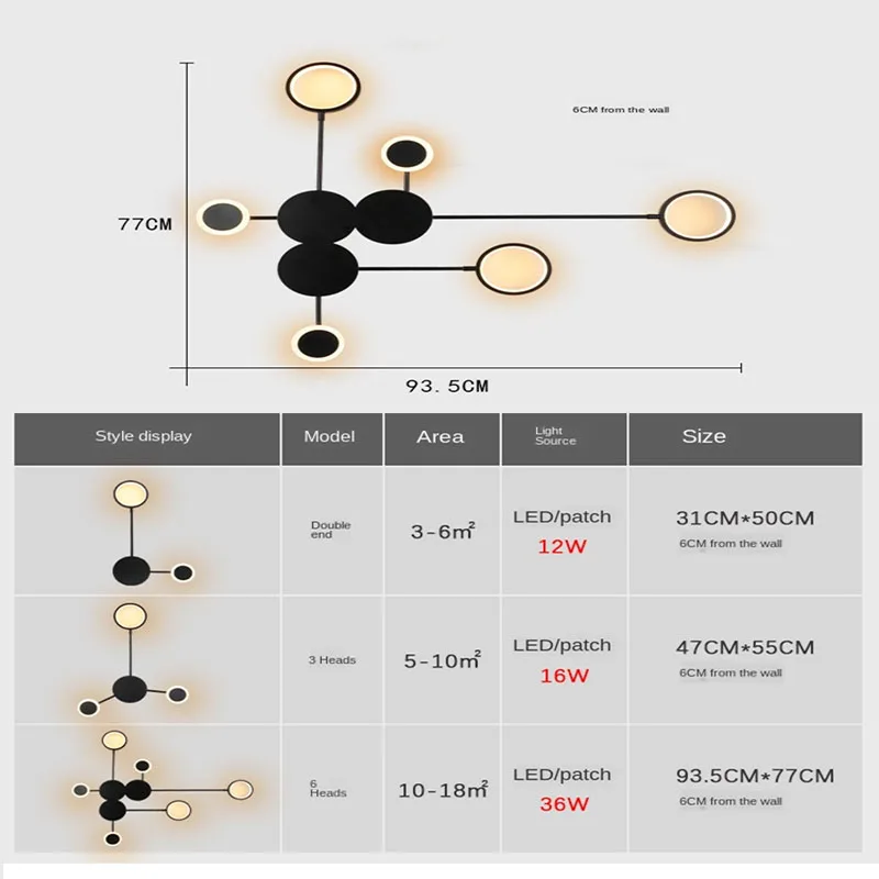 Nórdico moderno cielo estrellado cielo lámpara de pared LED lámpara de noche para dormitorio sofá de la Sala de la pared de la lámpara restaurante pasillo lámpara de Hotel luz de pared