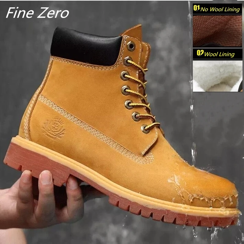 Ботинки мужские из натуральной кожи Роскошные зимние ботинки на шнуровке