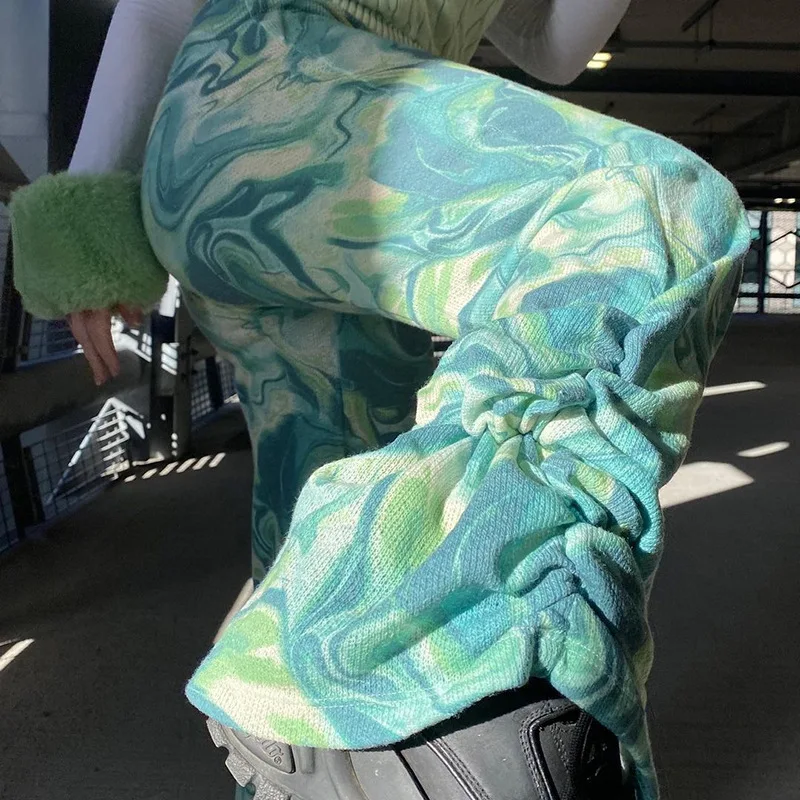 

Spring and summer new women's abstract print streetwear pants