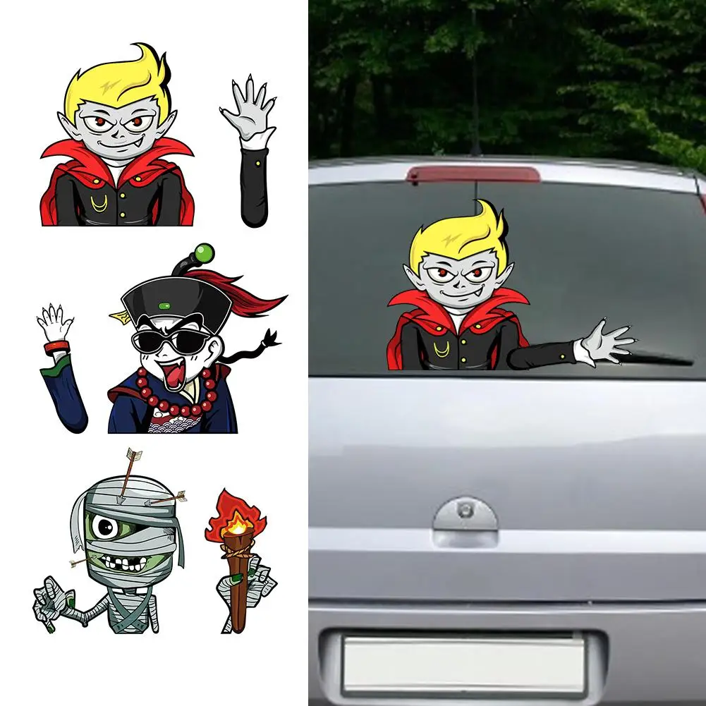 

Rear Window Wiper Decal Car Rear Wiper Sticker Halloween Car Vehicle Rear Wipers Stickers for Car Decoration 2020 Dropshipping