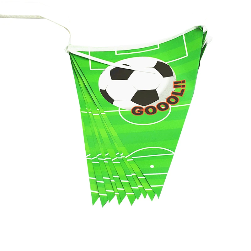 1set banner decor supplies birthday party themed kids celebrate festival baby shower decoration boys sport football have fun | Дом и сад