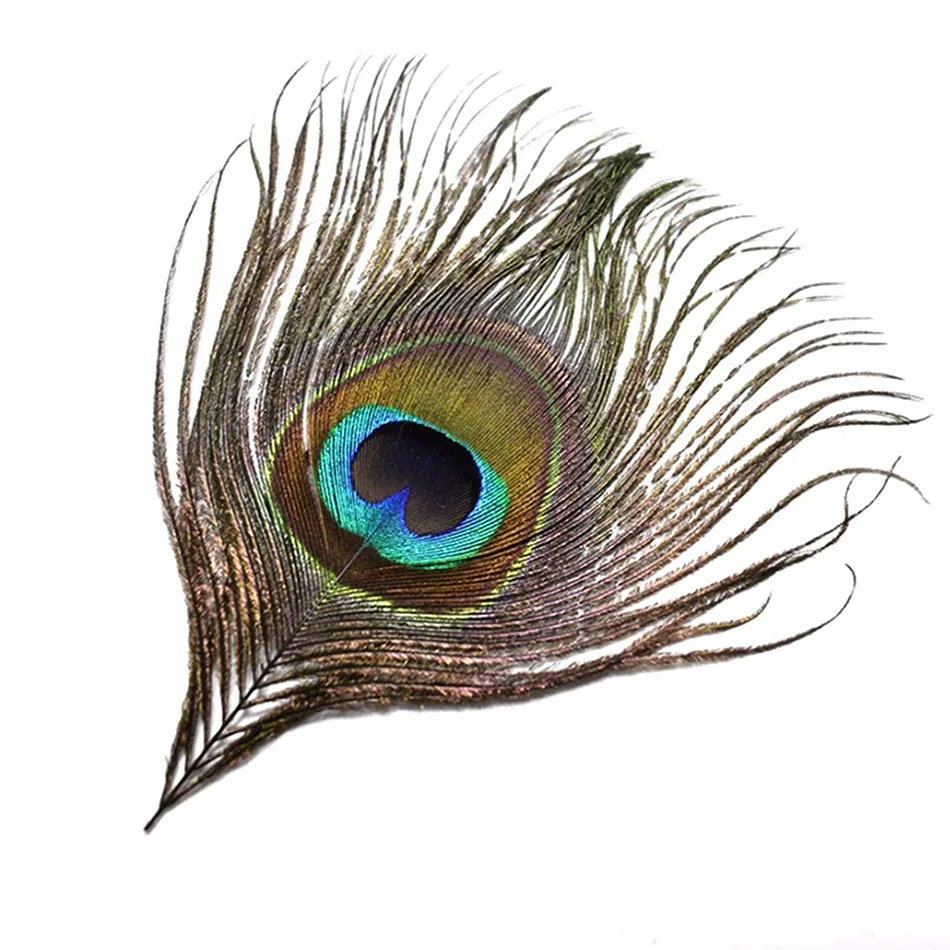 30 шт./лот перышки из натурального Павлиньего глаза для поделок своими руками