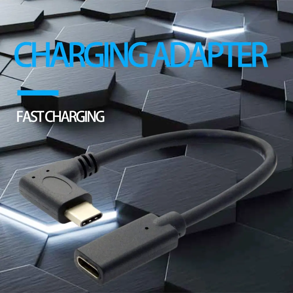0.3 Meters Reversible Design Type C USB 3.1 90 degree Male to USB-C Female Extension Data Cable Extender Cord Dropshipping | Электроника
