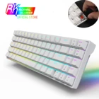 RK71 RGB 70% Горячая переключаемая механическая клавиатура, 71 клавиши Bluetooth маленькая портативная игровая Офисная Клавиатура для Windows и Mac