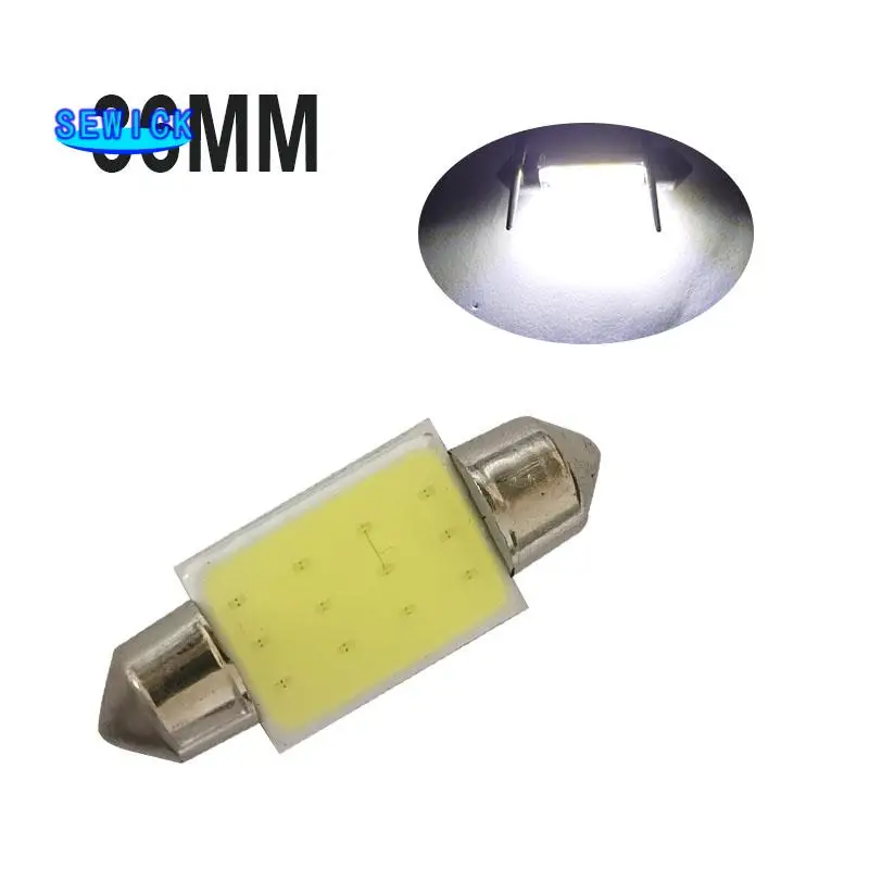 

300 шт. C10W C5W LED COB 31 мм 36 мм 39 мм 41 мм белые лампы для автомобильного номерного знака внутренсветильник лампа для чтения 6500K 12SMD Festoon 3141 мм