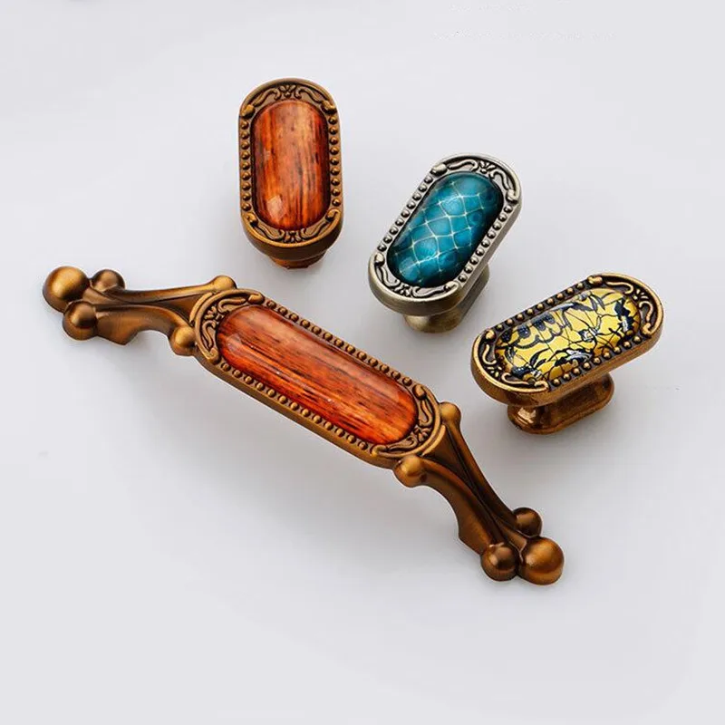 KK & FING европейские классические ручки для шкафов из хрустального цинкового