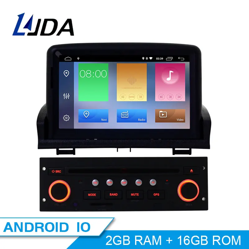 Автомобильный DVD плеер на Android 10 0 для Peugeot 307 2007 2011 GPS навигация 1 Din автомагнитола