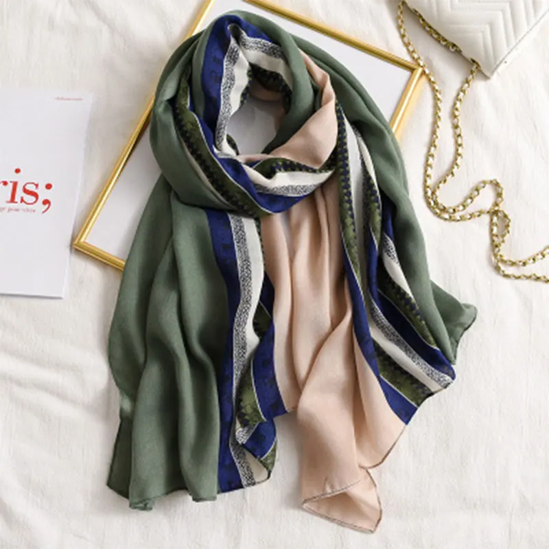 Роскошный бренд 2019 Srping женский тонкий хиджаб с леопардовым принтом мягкая Летняя