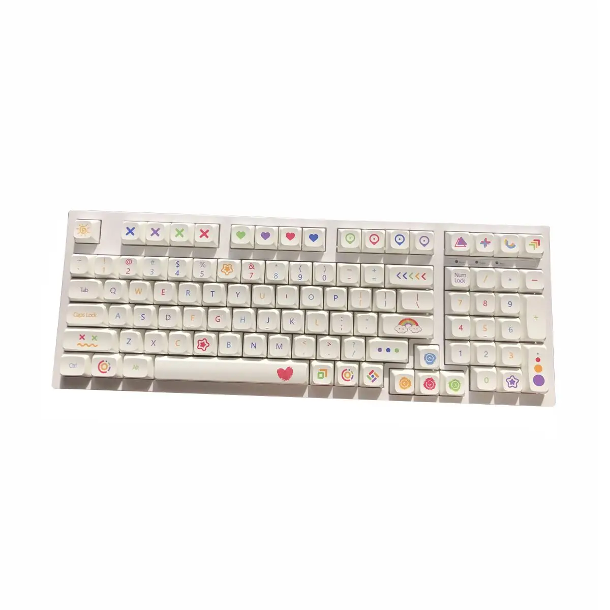 

140 Keys Colourful Keycap Set XDA Profile PBT Sublimation Keycaps For 980/61/64/68/84/87/96/104/108 Keys Mechanical Keyboards